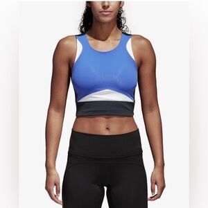 adidas Blue and White Sports Bra
